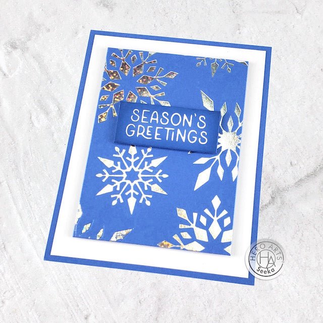 Hot Foiled Snowflake Background