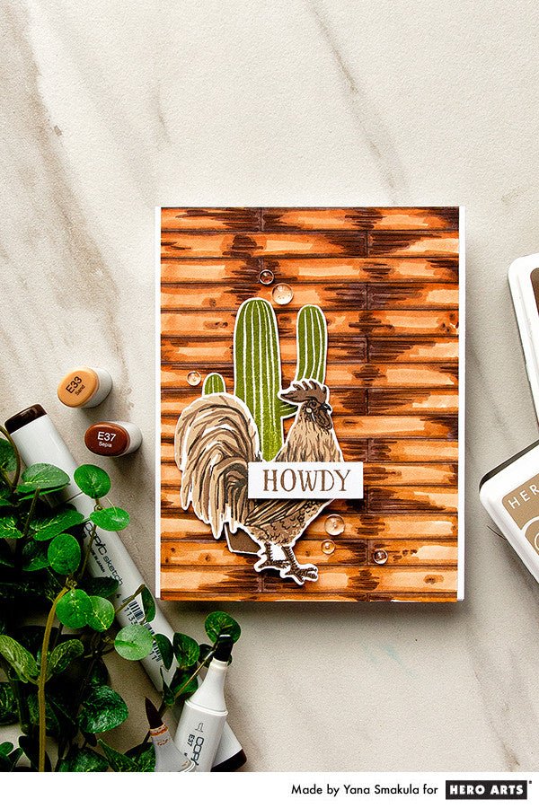 Howdy Masculine Card - Hero Arts