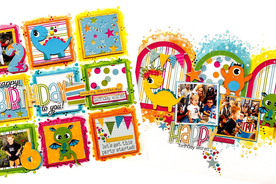 Monster Birthday Collection and the Simple Stories Birthday