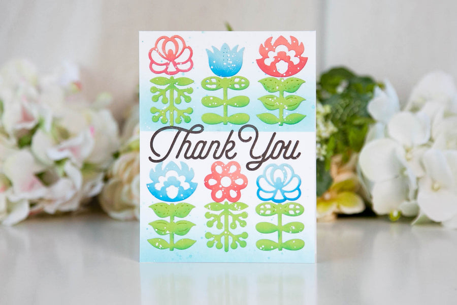 Folk Art Inspiration | Nordic Blooms Card with Keeway
