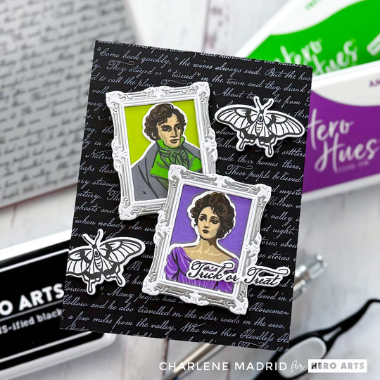 Bold Backgrounds with White Ink on Black Cardstock