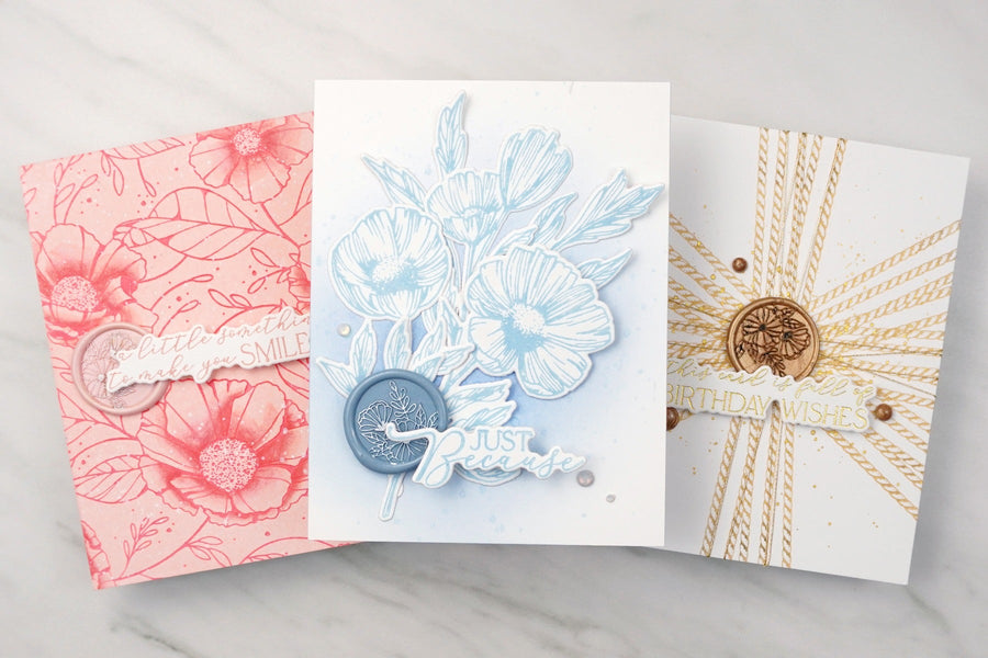 3 Expert Monochrome Techniques featuring Letter Pressed Cards