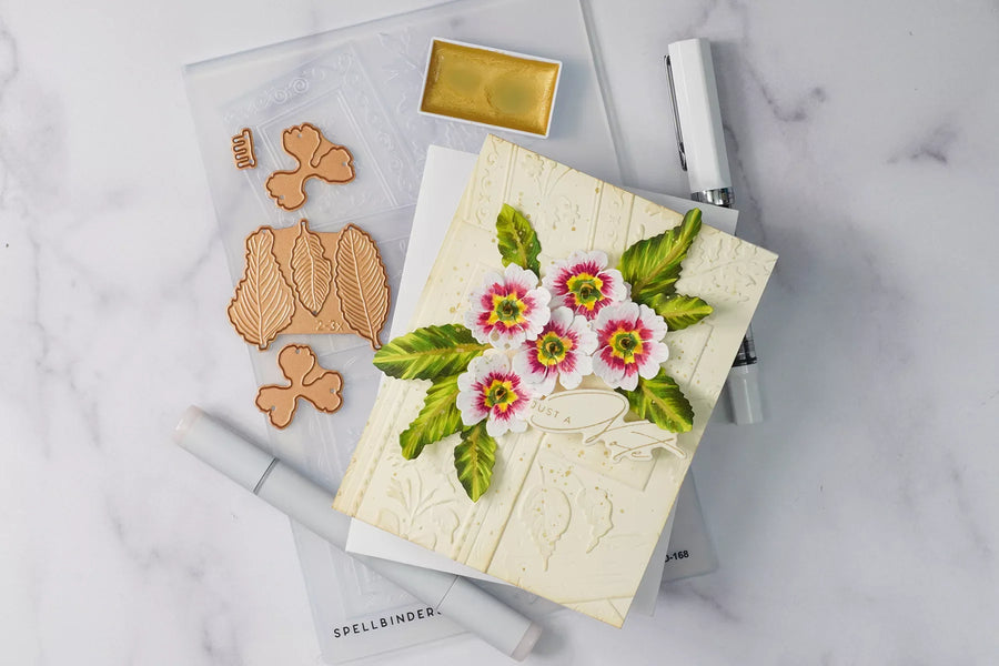 Realistic Primrose Card Tutorial with Serenity Garden Dies