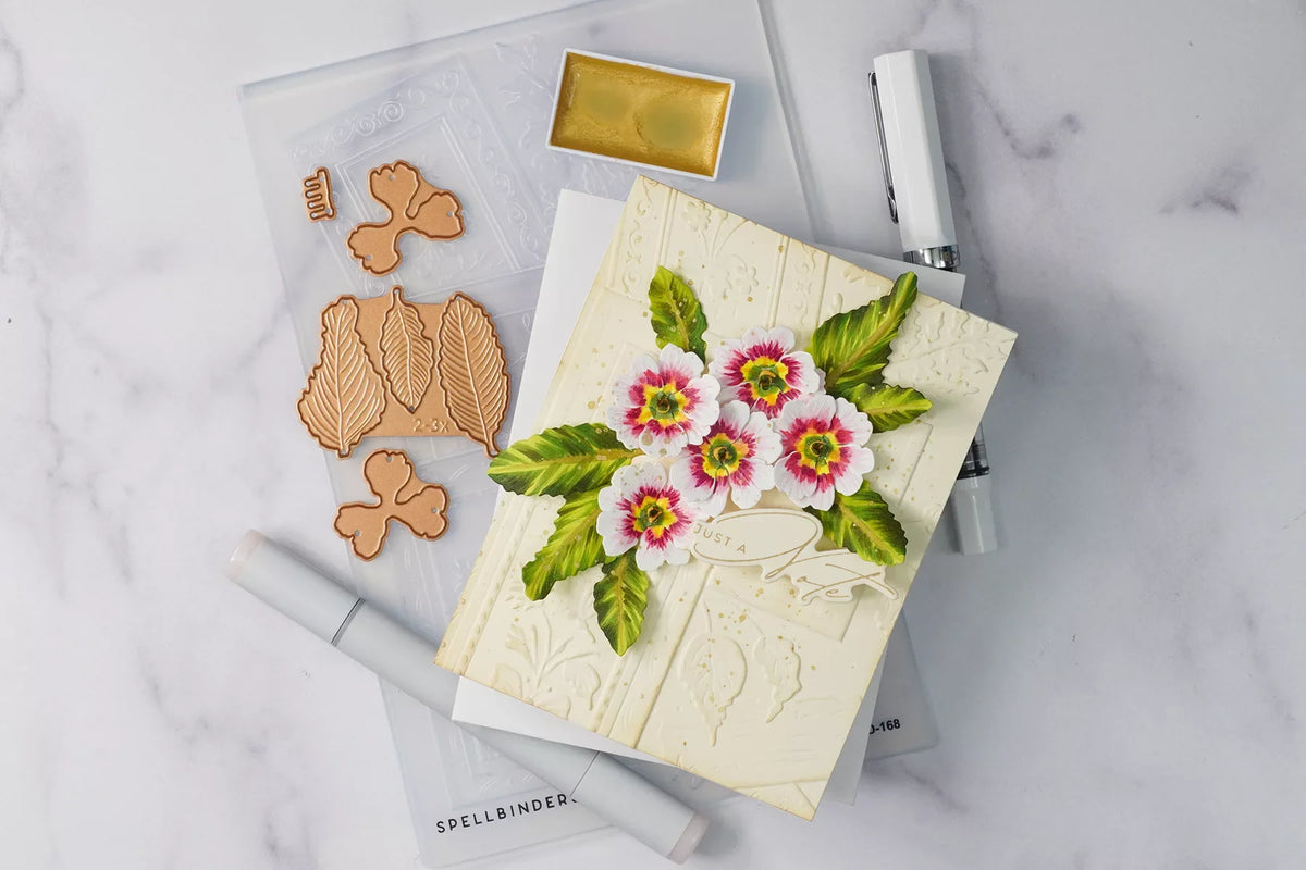 Realistic Primrose Card Tutorial with Serenity Garden Dies