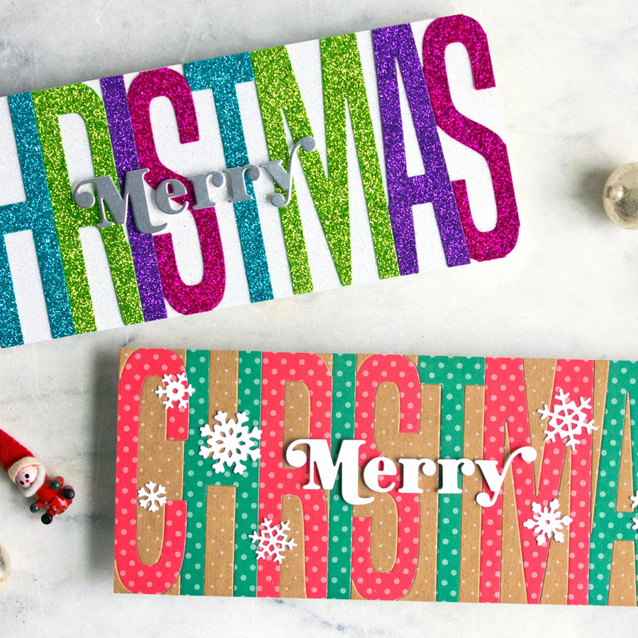 Color Block Merry Christmas – Two Takes