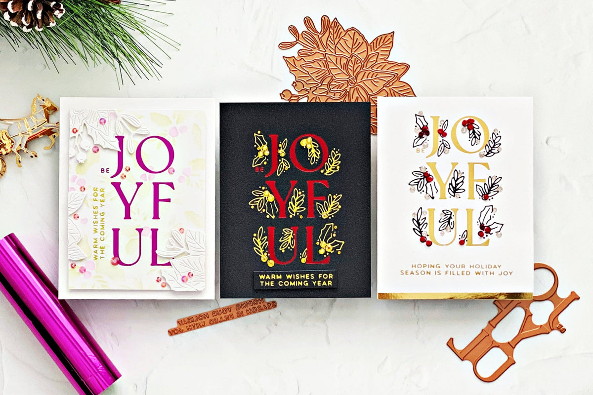 Making Clean and Simple Christmas Cards Special – Joyful Glimmer Step-by-Step Tutorial with Joan Bardee