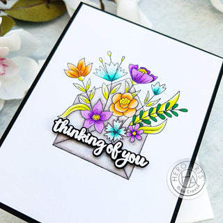 Clean & Simple Floral Envelope Thinking of You