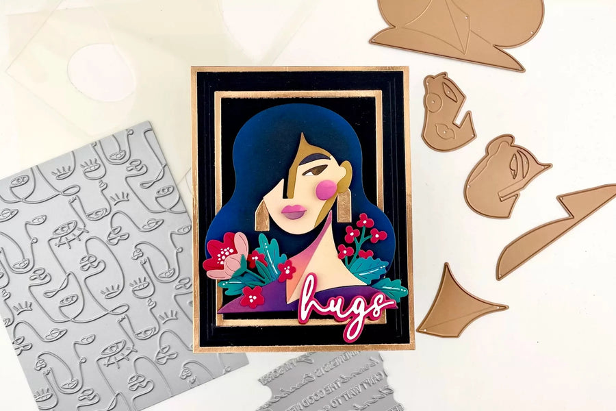 Layered Die-Cut Portrait Card with Ink Blending | All My Senses Collection