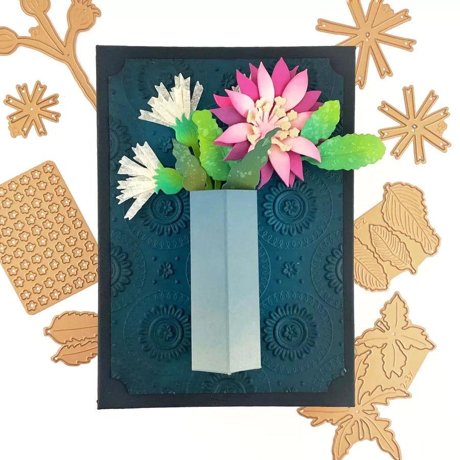 DIY Paper Flower Vase Wall Art with Serenity Garden Dies
