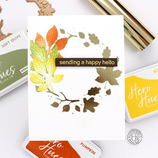 Leafy Branches Hot Foil Plate - Hero Arts