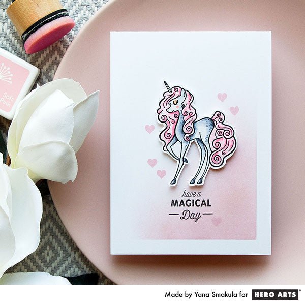 Magical Unicorn Card - Hero Arts