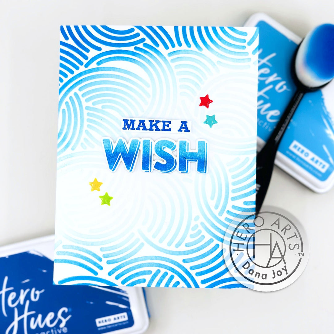 Make A Wish - Stenciling in Blues - Hero Arts