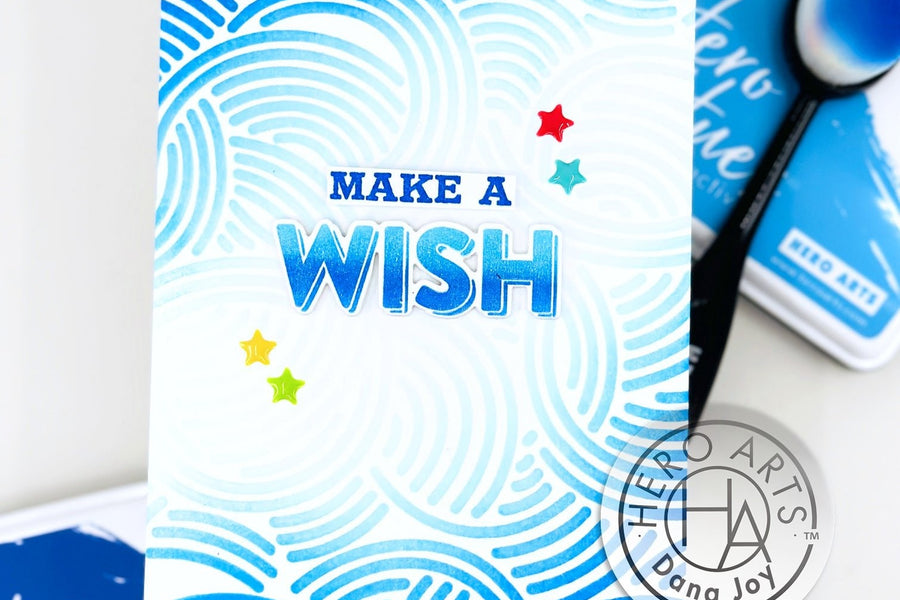 Make A Wish - Stenciling in Blues