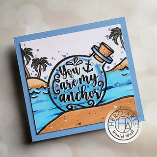 Making a Scene with Message in a Bottle Stamp Set - Hero Arts