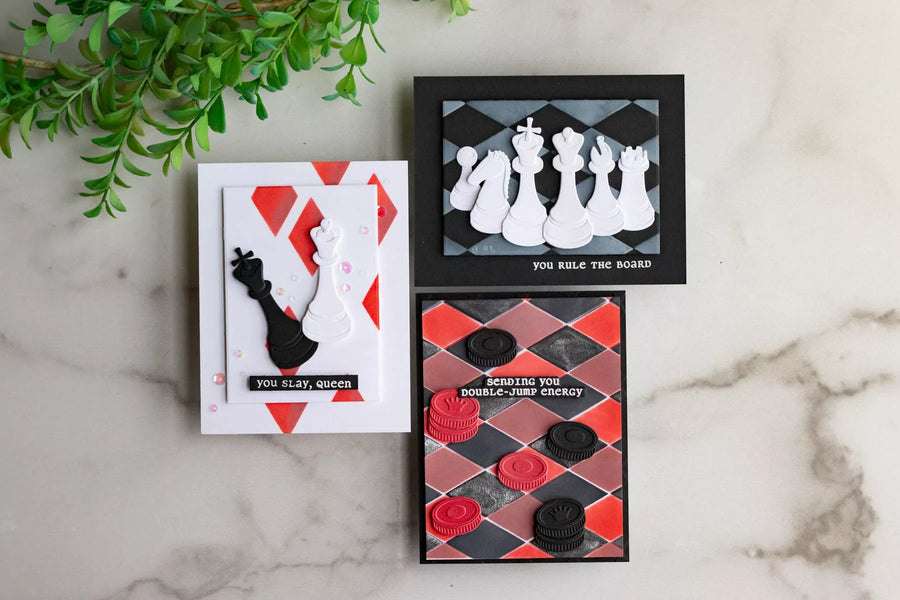 3 Creative Card Ideas Using the Checkmate Collection | Chess & Checkers Cardmaking Tutorial
