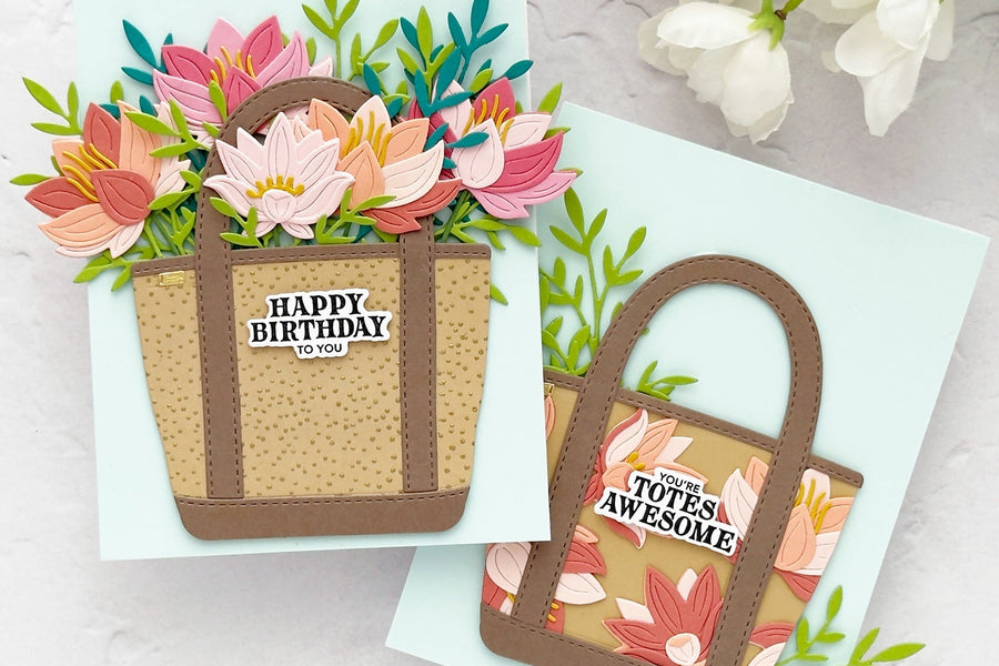 floral tote cards