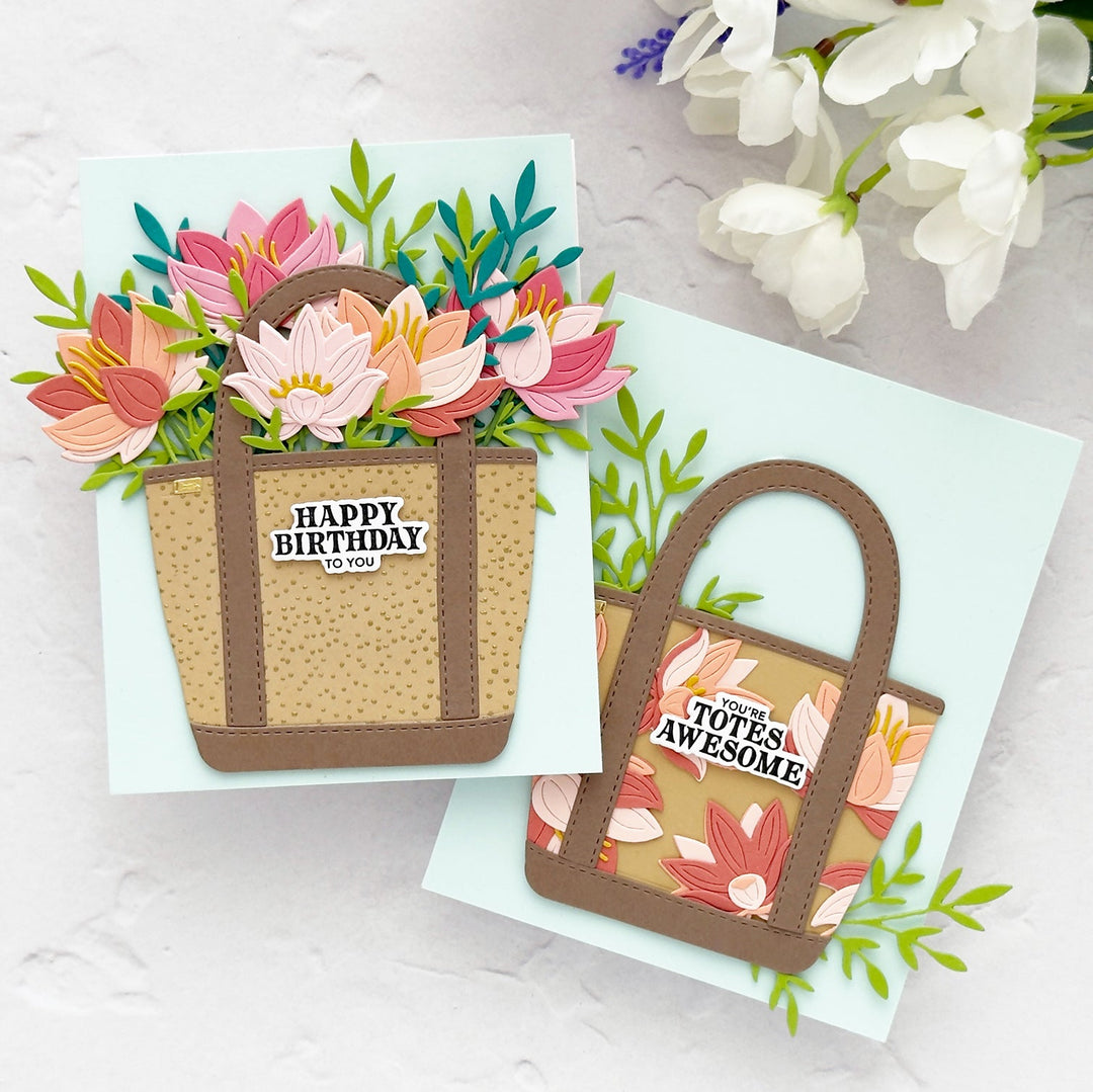 floral tote cards
