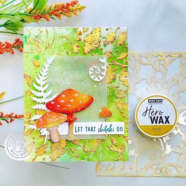 Mixed Media Fun with the Leaf Circle Stencil
