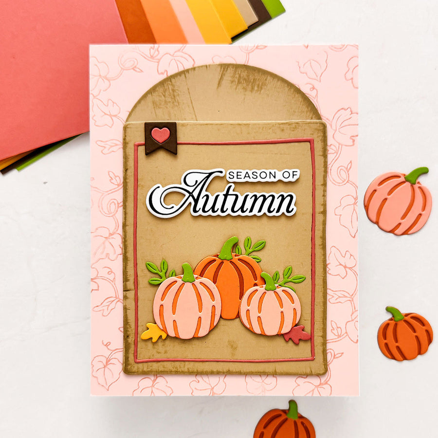 Autumn seed packet card with october my monthly hero
