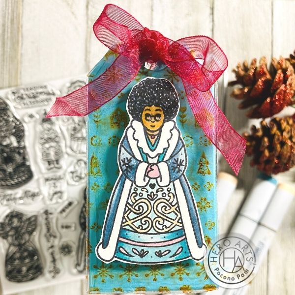 Mrs. Afro Claus with Christmas Folks Stamp Set  - Hero Arts