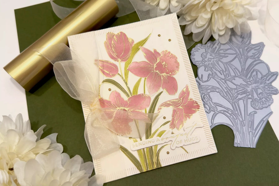 How to Foil and Stencil Tulips: Yana’s Tulips Collection Step-by-Step Tutorial