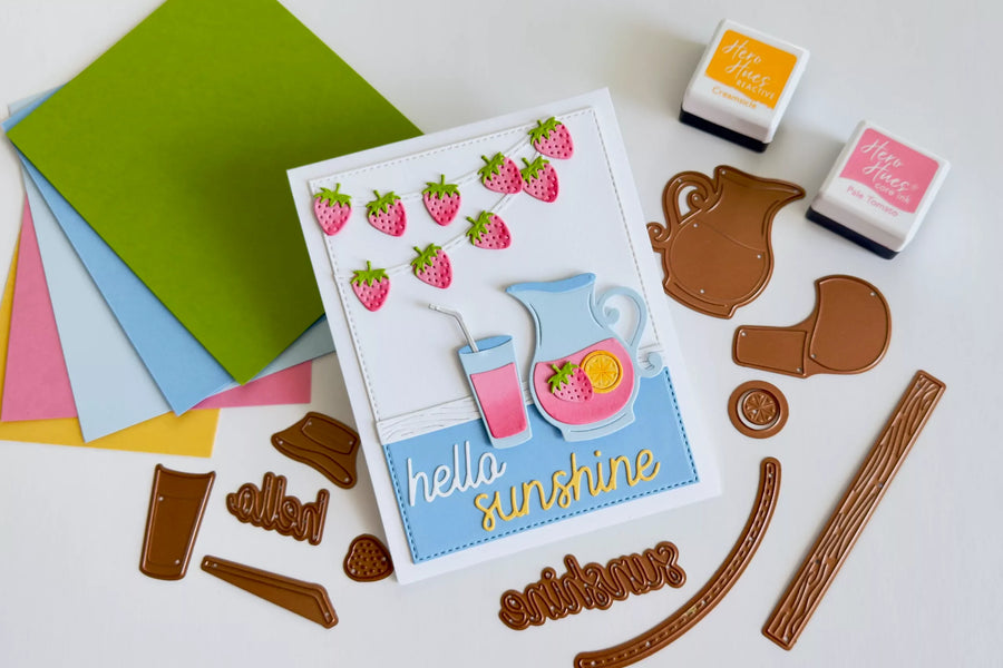 Step-by-Step Summer Lemonade Stand Card with Simple Stories Pink Lemonade Stand Dies