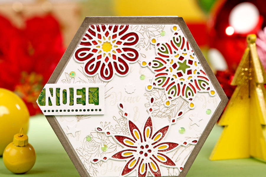 Faux Stained-Glass Holiday Cards by Christine Smith as seen in Simply Cards and Papercraft Issue 183