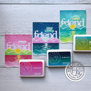 Ombré Inks with Color Layering Stamps - Hero Arts