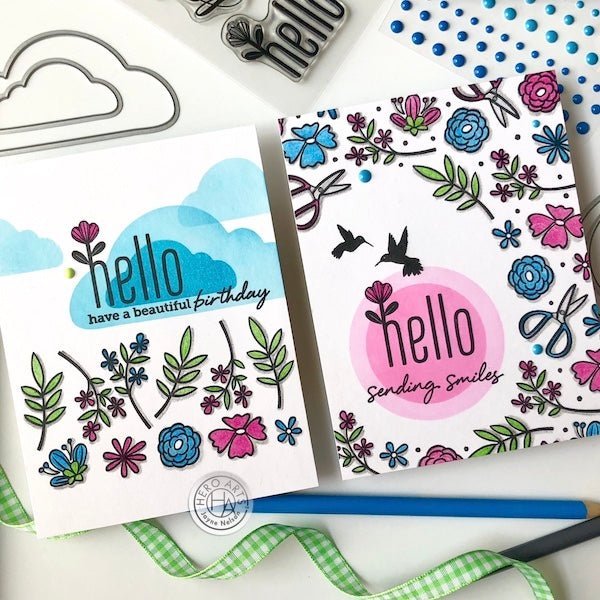 One Layer Garden Cards