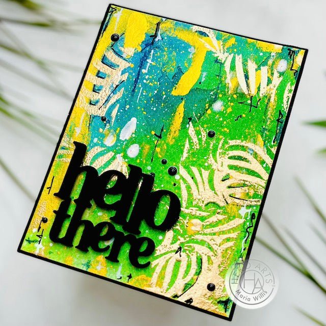 Partial Stamping to Create Mixed Media Style Backgrounds
