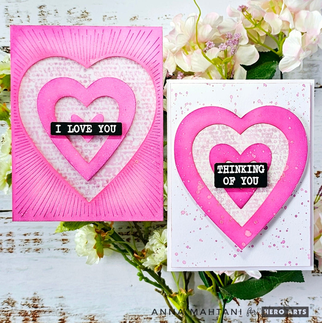 Two-for-One  Nesting Hearts Cards: January 2025 Card Kit