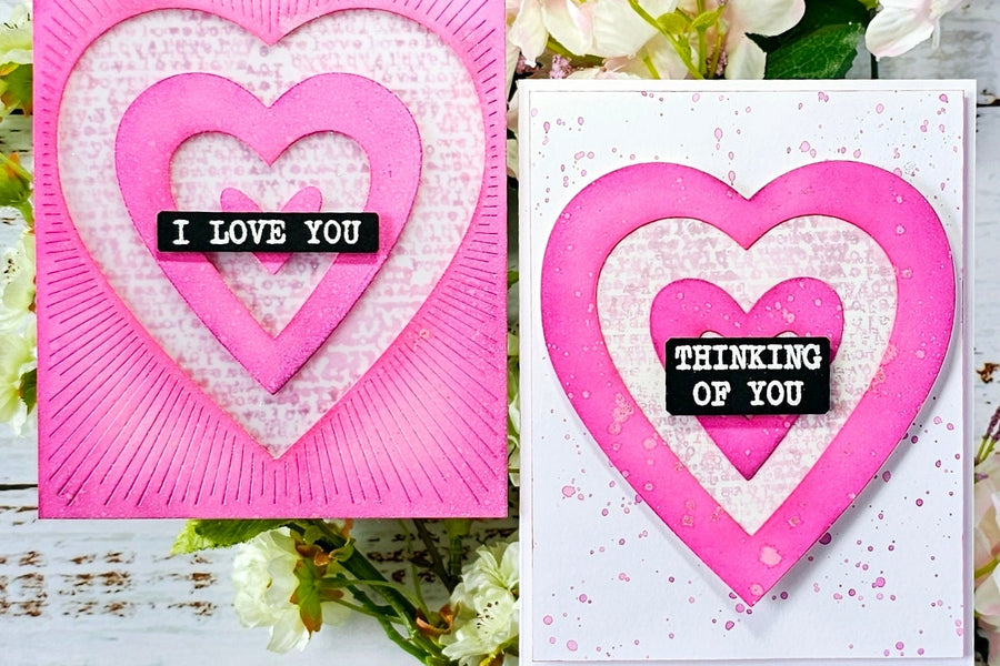 Two-for-One  Nesting Hearts Cards: January 2025 Card Kit