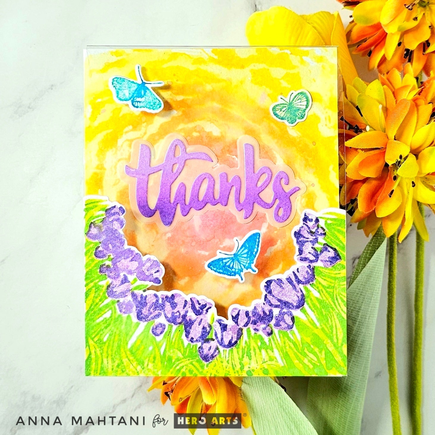 Floating Acetate Tri-Fold Card