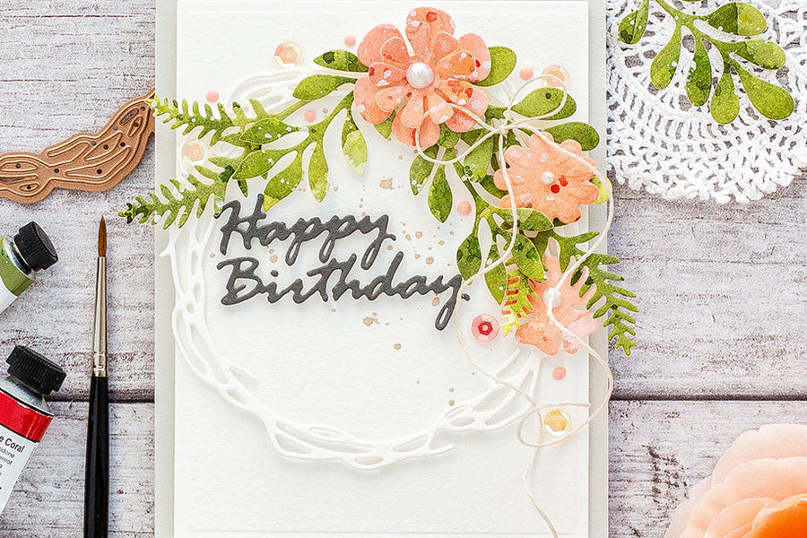 Video Friday | Watercoloured Die Cut Wreath with Debby