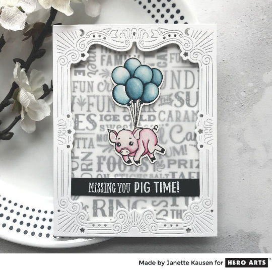 Piggy in Pink Watercolor