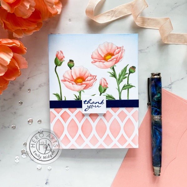 Pretty In Peach with Hero Florals Poppy