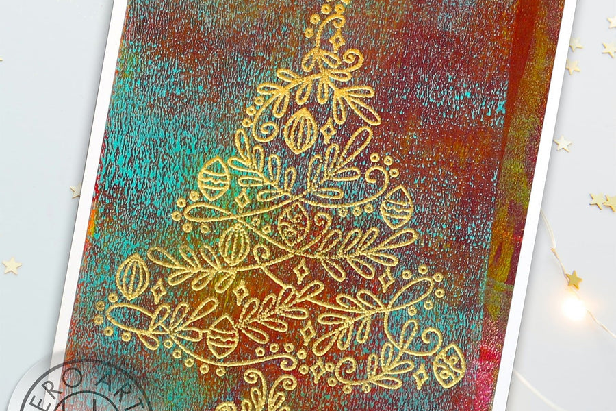 Simple Mixed Media Christmas Card