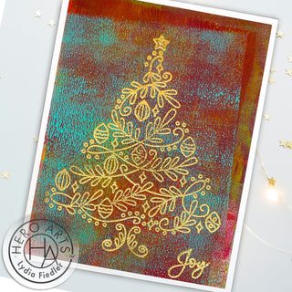 Simple Mixed Media Christmas Card - Hero Arts