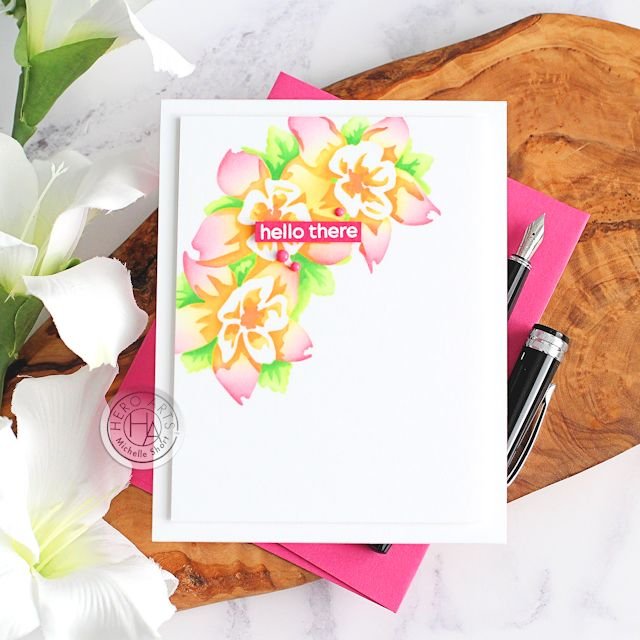 Soft Floral Stenciling