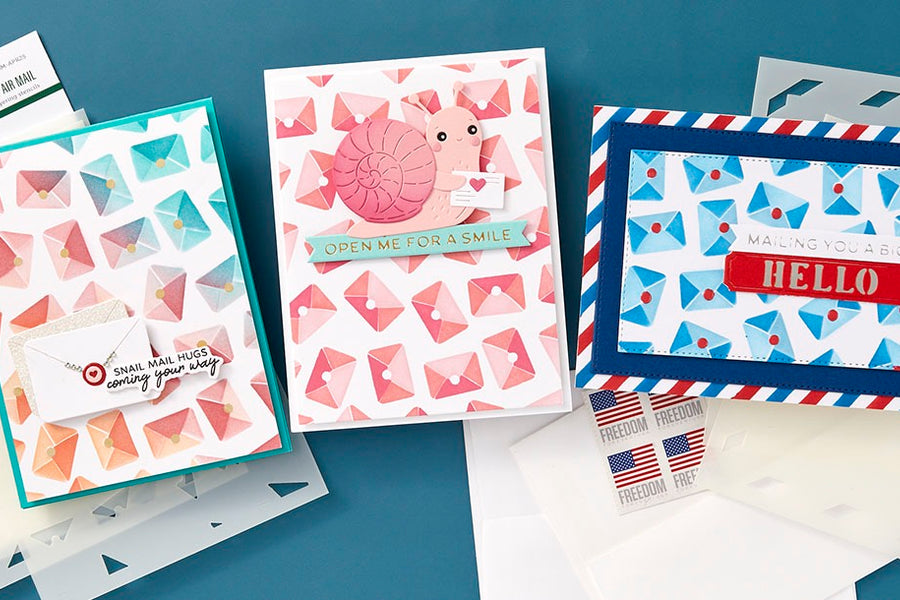 April 2025 Stencil of the Month Preview & Tutorials – Air Mail