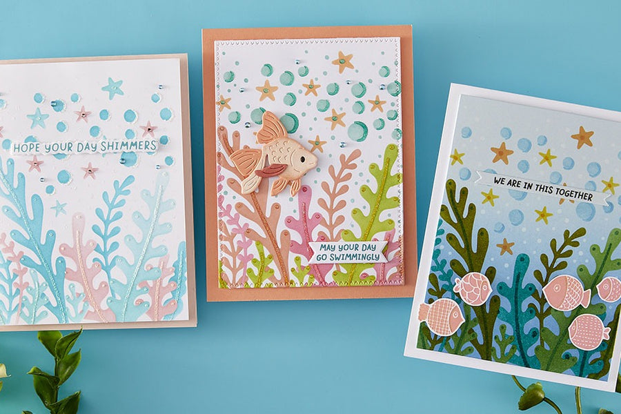 August 2025 Stencil of the Month Preview & Tutorials – Underwater Bloom