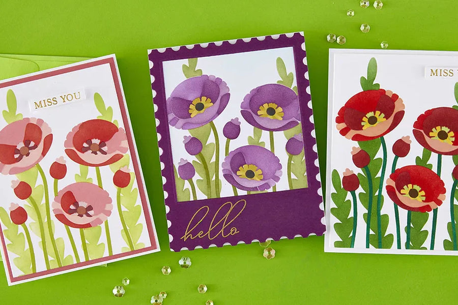 January 2026 Stencil of the Month Preview & Tutorials – Poppy Perfection