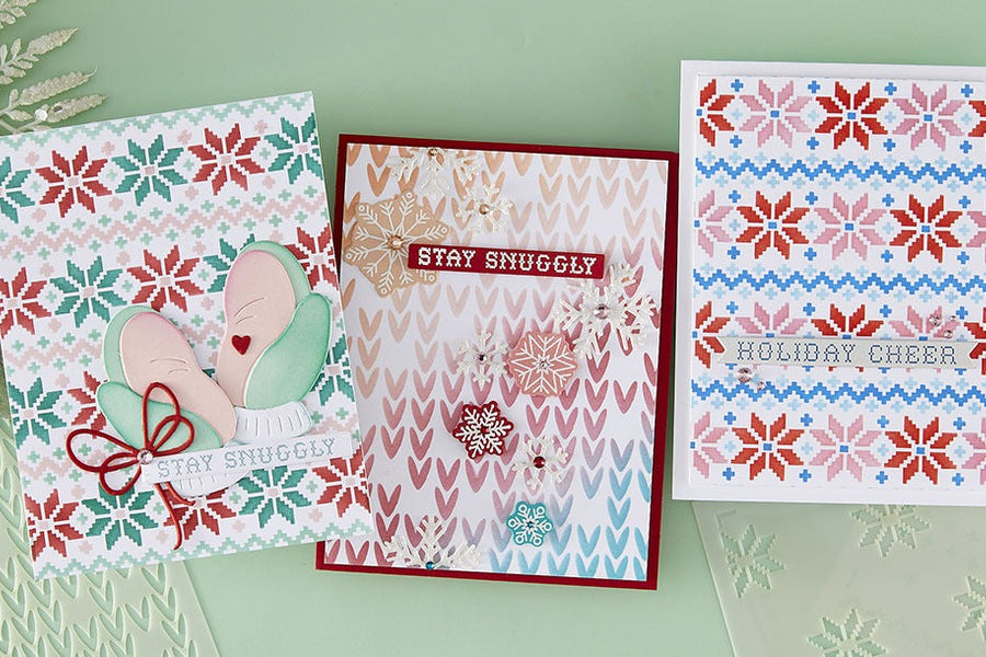 July 2025 Stencil of the Month Preview & Tutorials – Warm & Woven