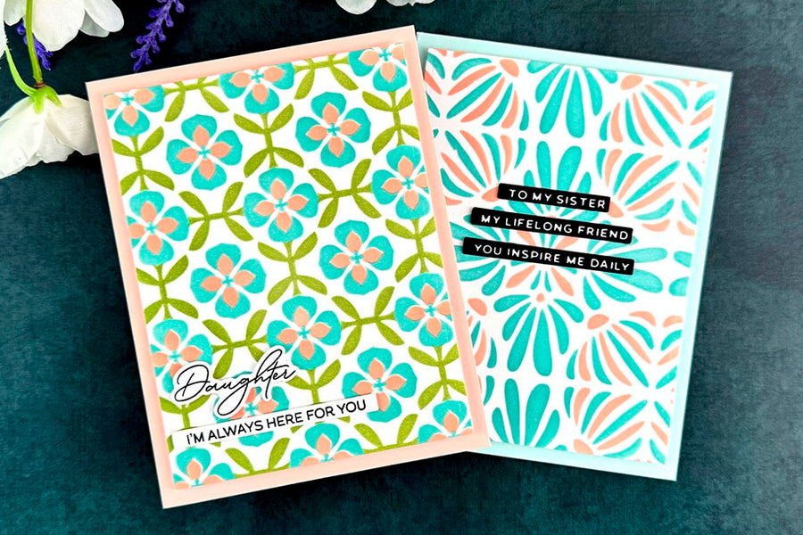 March 2025 Stencil of the Month Preview & Tutorials – Mosaic & Quilted Memories