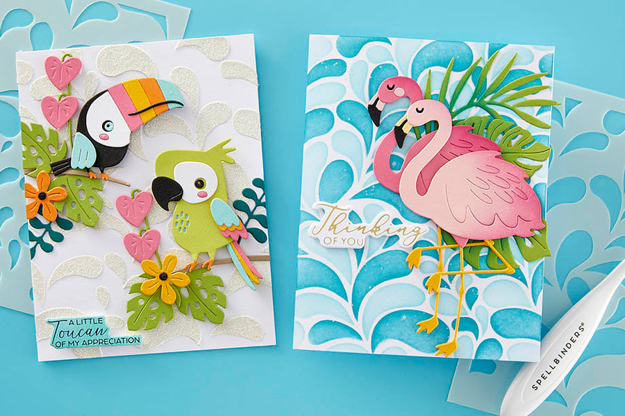 May 2024 Stencil of the Month Preview & Tutorials – Tropical Spray