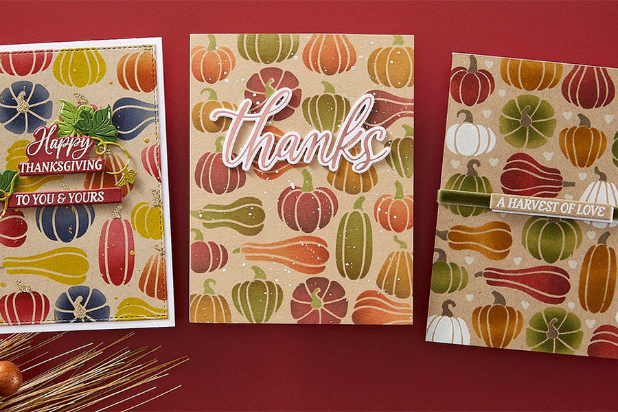 September 2024 Stencil of the Month Preview & Tutorials – Colorful Pumpkins