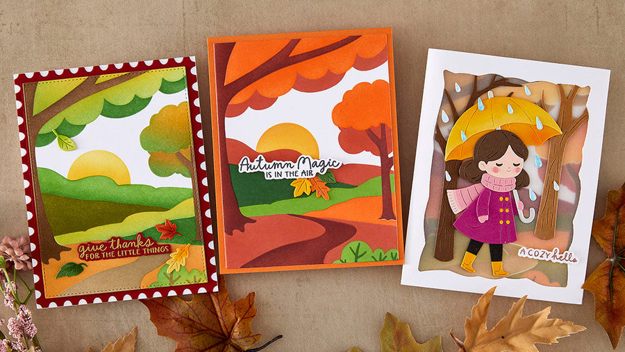 September 2026 Stencil of the Month Preview & Tutorials – Changing Seasons