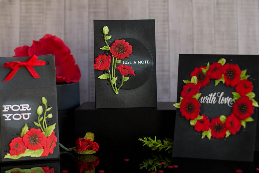 Lavender & Poppies Inspiration with Elena. Take 1: Red & Black