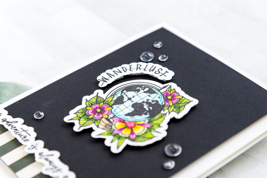 Inked Messages Inspiration | An Adventure Card Featuring Wanderlust Stamp and Die Set