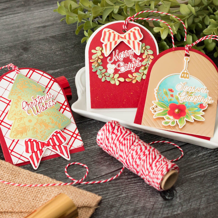 A Trio of Foiled Holiday Tags with Marie Nicole